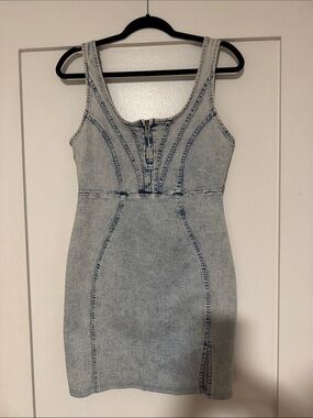 Light Wash Denim Tank Dress - Women